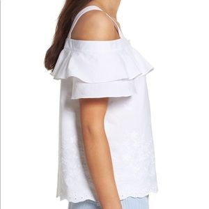 DRAPER JAMES Nellie Cold Shoulder Embroidered